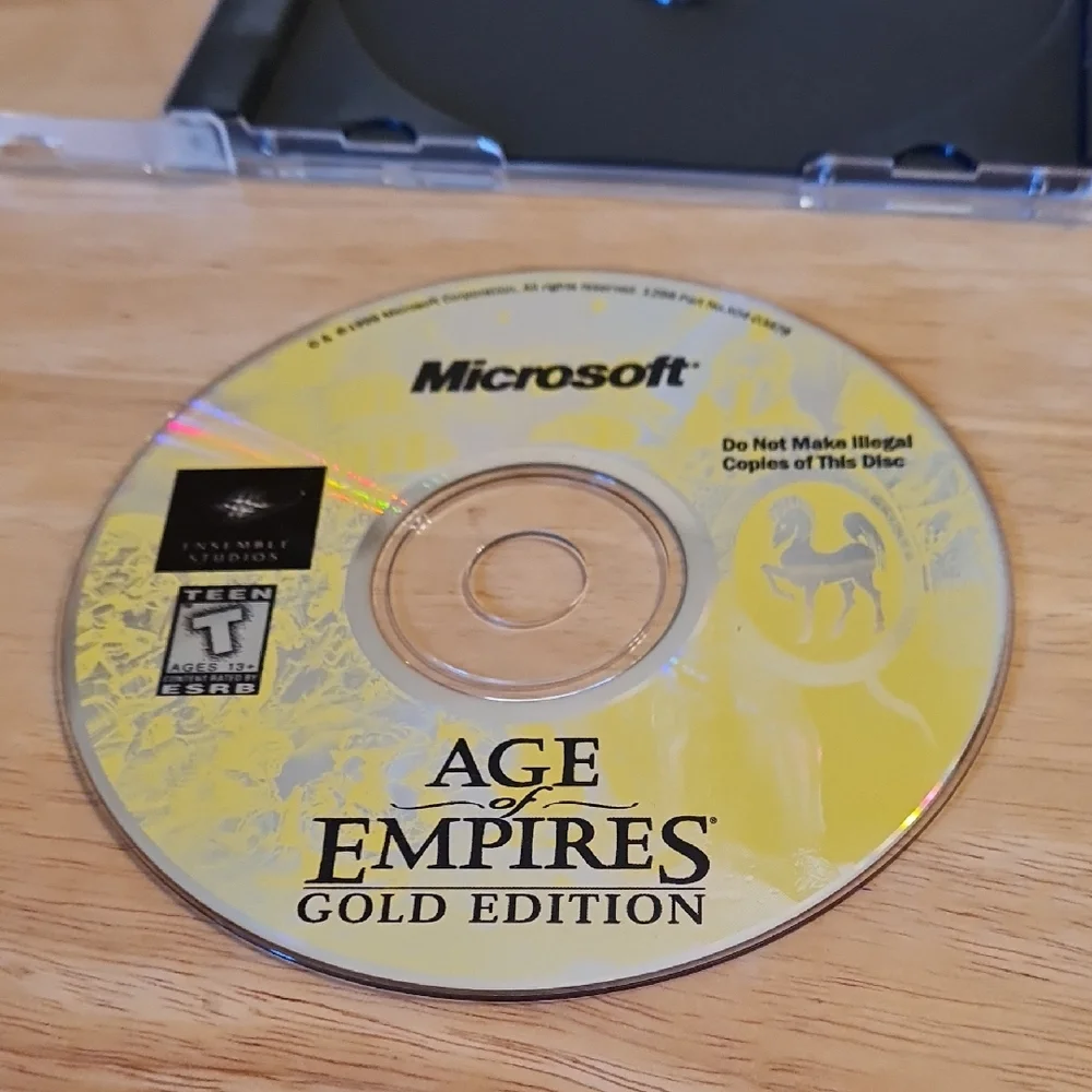 Microsoft Age of Empires Gold Edition CD 1990s Vintage/Used Requires PC
